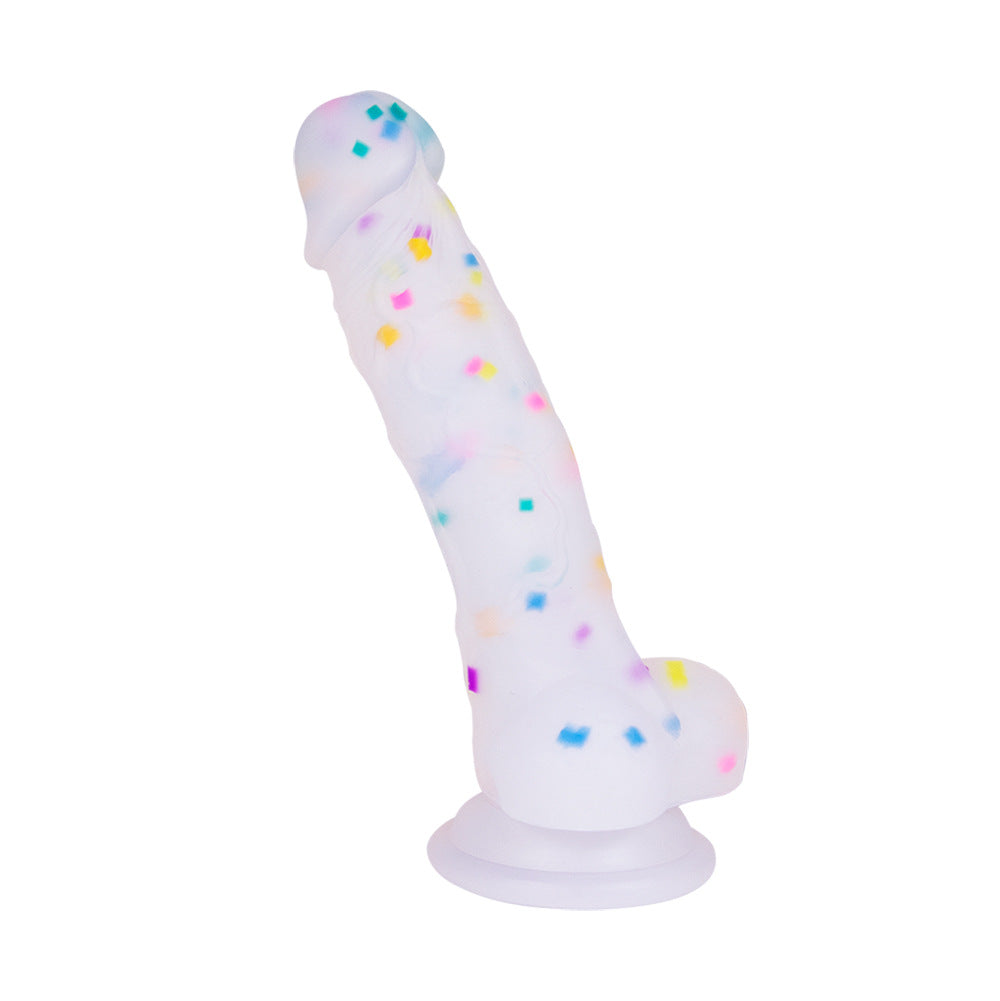Female Silicone Multi-Point Massage Dildo Stick Jelly Penis Sex Toy for Women Manual Adaptive Masturbator
