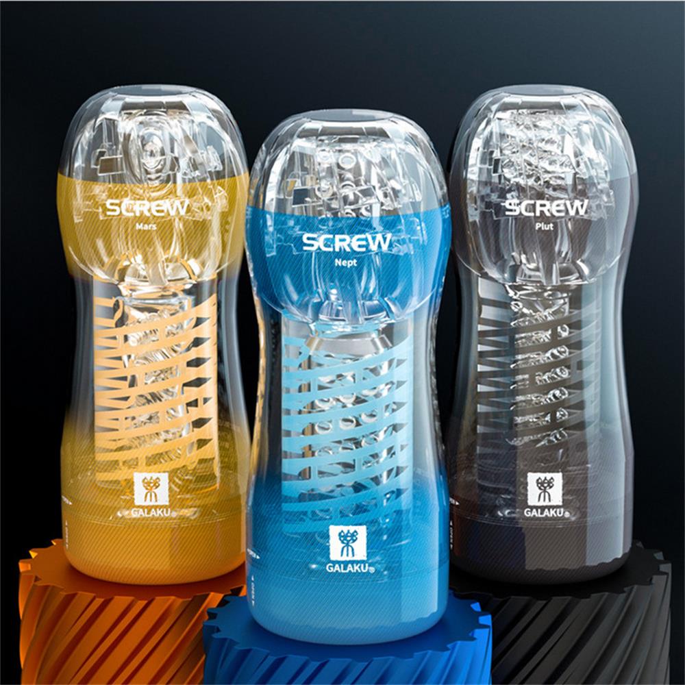 Male Masturbator Cup Soft Pussy Sex Toys Spiral Vacuum Sucking Transparent Vagina Adult Men Endurance Exercise Sex Products