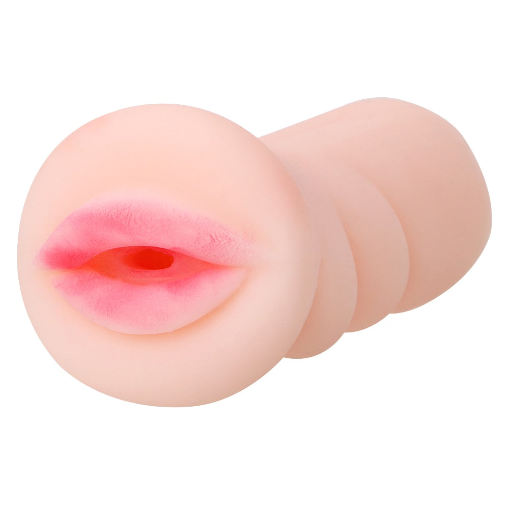 4D Realistic Deep Throat Male Masturbator Silicone Sex Toys for Men Artificial Vagina Mouth Anal Erotic Oral Sex
