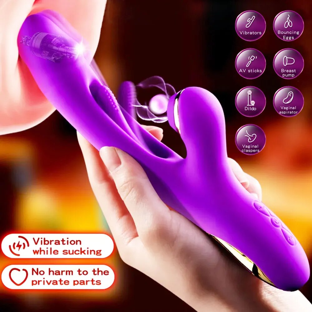 2023 Rabbit Tapping G-Spot Patting Vibrator for Women Clitoris Clit Stimulator Powerful 21 Modes Sex Toy Female Goods for Adults