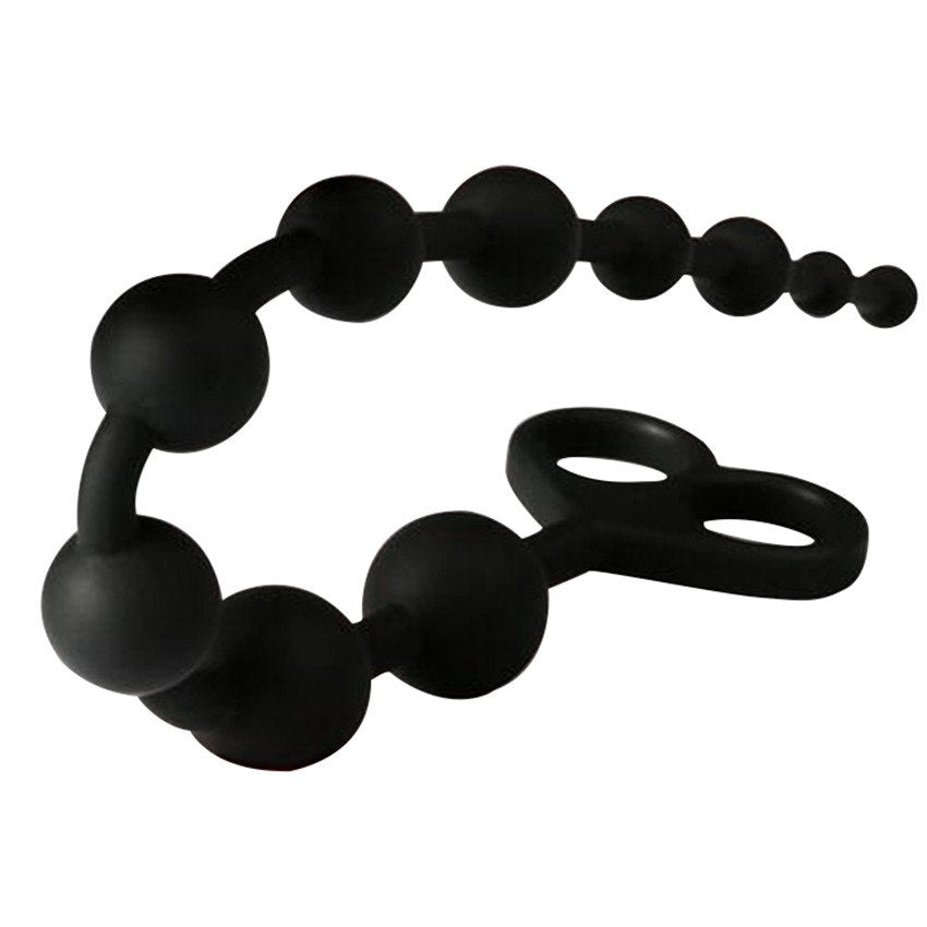Anal Ball Butt Plug Large Size Black Anal Beads Silicone Anal Sex Toys