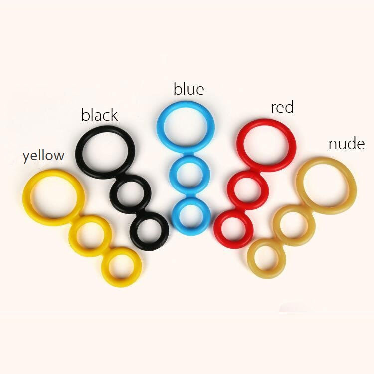 3 in 1 Silicone Cock Ring for Men